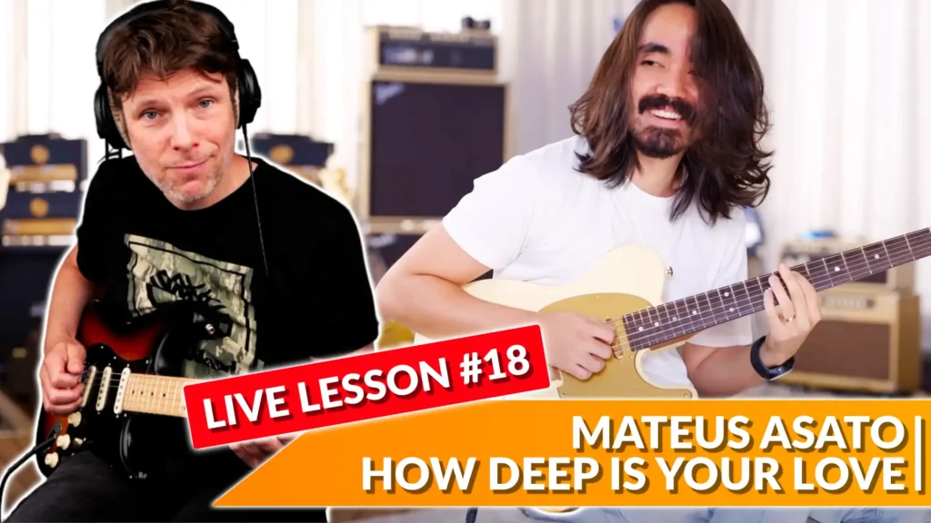 Mateus Asato How Deep Is Your Love Guitar Tutorial Live Lesson 18